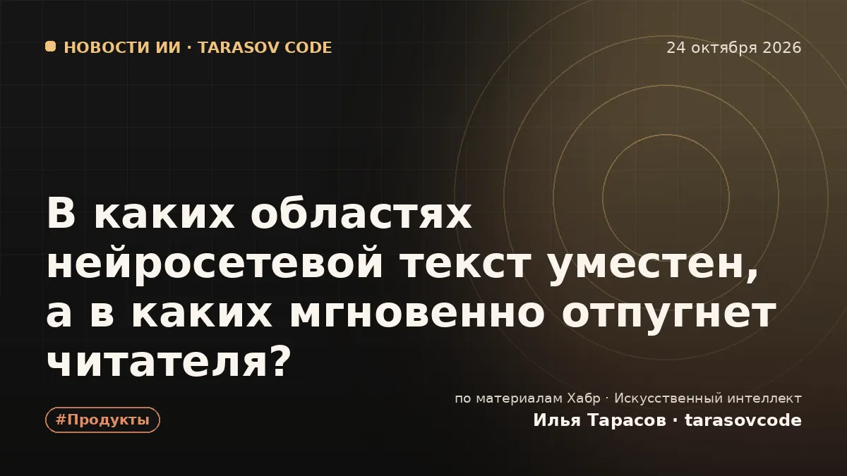 В каких областях нейросетевой текст уместен, а в каких мгновенно отпугнет читателя?