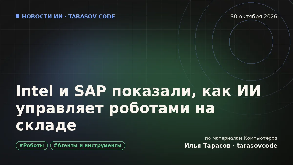 Intel и SAP показали, как ИИ управляет роботами на складе
