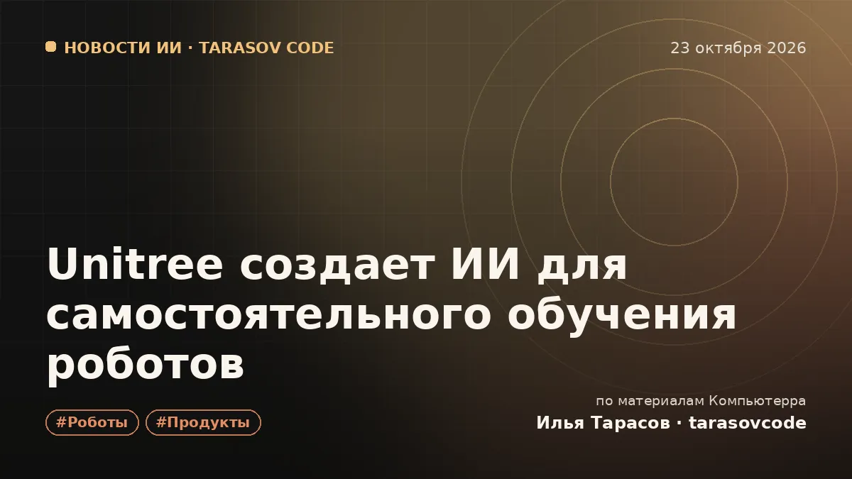Unitree создает ИИ для самостоятельного обучения роботов