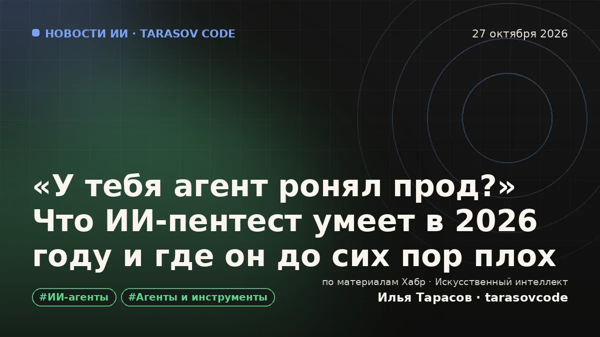 «У тебя агент ронял прод?» Что ИИ-пентест умеет в 2026 году и где он до сих пор плох