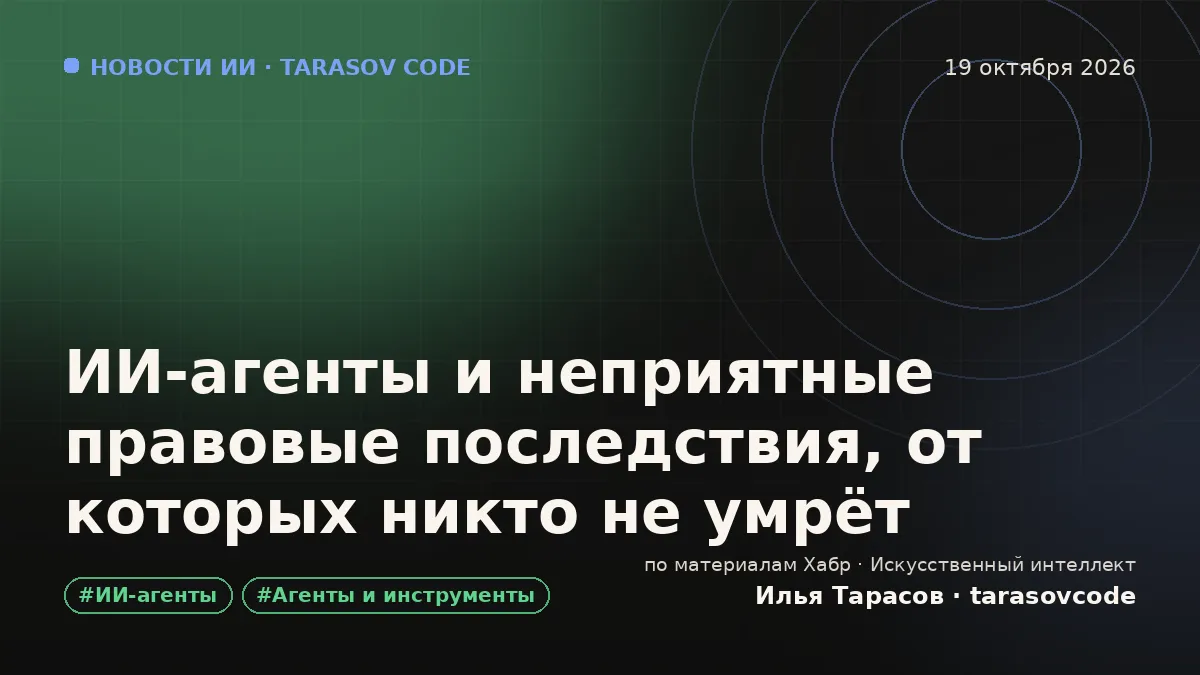 ИИ-агенты и неприятные правовые последствия, от которых никто не умрёт
