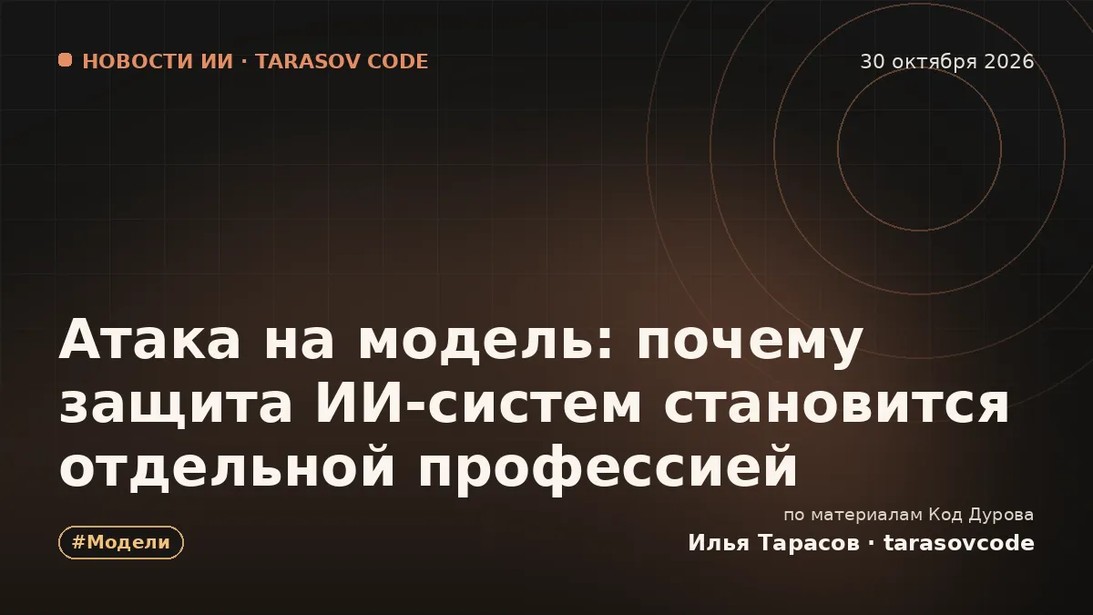 Атака на модель: почему защита ИИ-систем становится отдельной профессией
