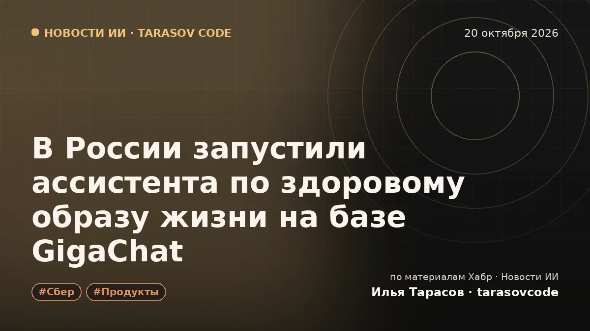В России запустили ассистента по здоровому образу жизни на базе GigaChat