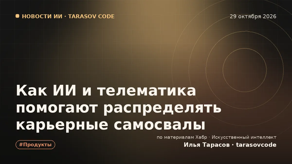 Как ИИ и телематика помогают распределять карьерные самосвалы