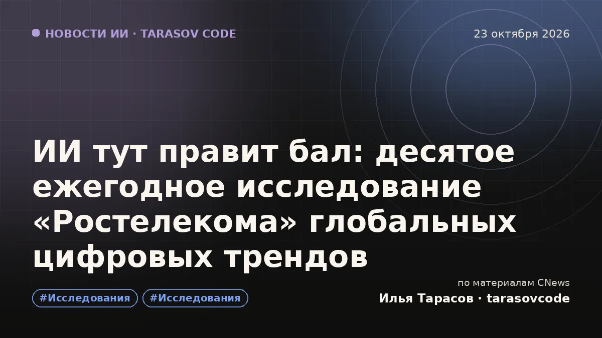ИИ тут правит бал: десятое ежегодное исследование «Ростелекома» глобальных цифровых трендов