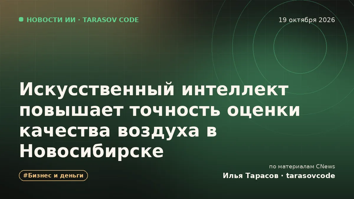 Искусственный интеллект повышает точность оценки качества воздуха в Новосибирске