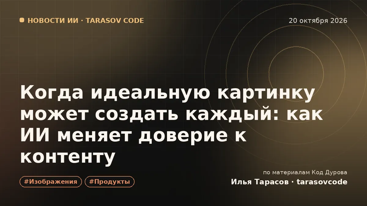 Когда идеальную картинку может создать каждый: как ИИ меняет доверие к контенту