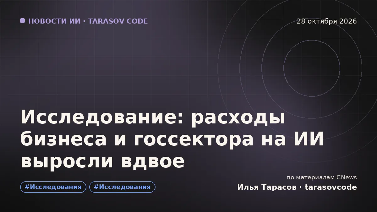 Исследование: расходы бизнеса и госсектора на ИИ выросли вдвое