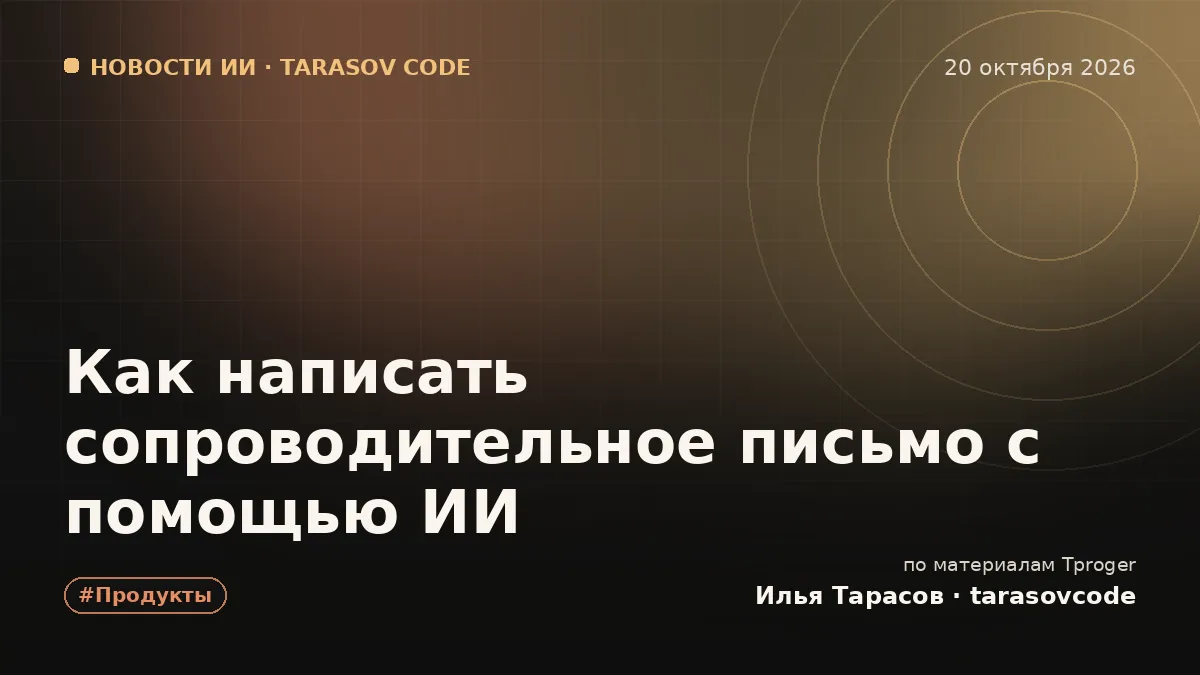 Как написать сопроводительное письмо с помощью ИИ