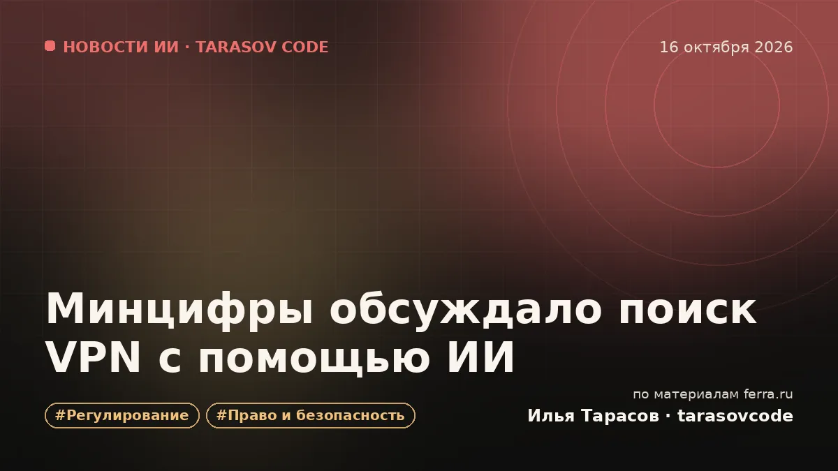 Минцифры обсуждало поиск VPN с помощью ИИ