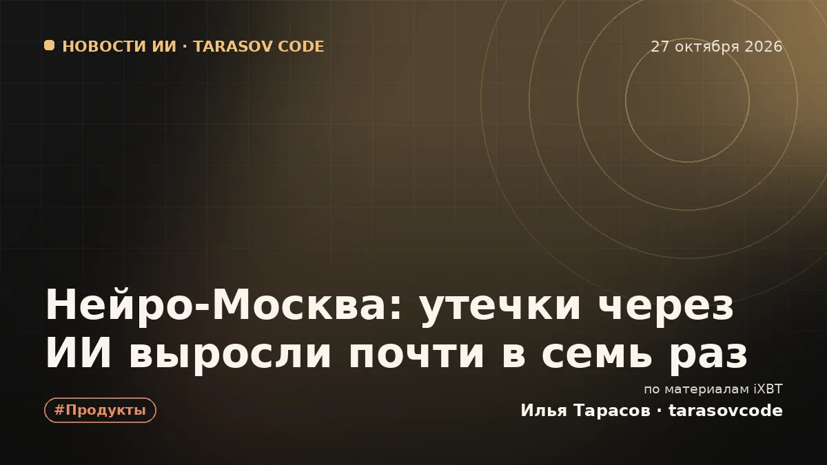 Нейро-Москва: утечки через ИИ выросли почти в семь раз
