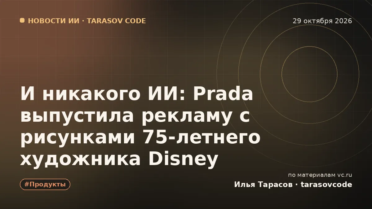 И никакого ИИ: Prada выпустила рекламу с рисунками 75-летнего художника Disney