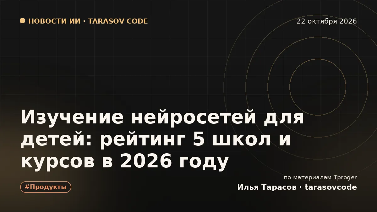 Изучение нейросетей для детей: рейтинг 5 школ и курсов в 2026 году