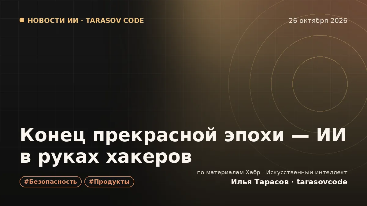 Конец прекрасной эпохи — ИИ в руках хакеров