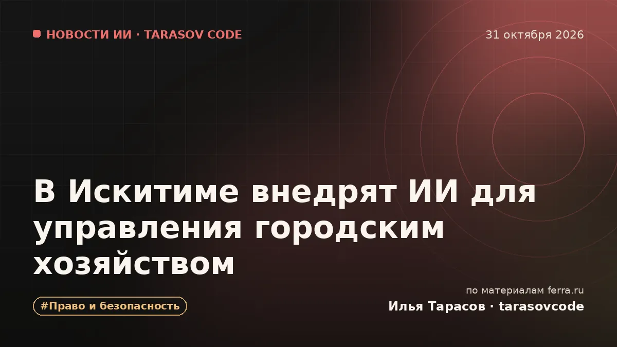 В Искитиме внедрят ИИ для управления городским хозяйством