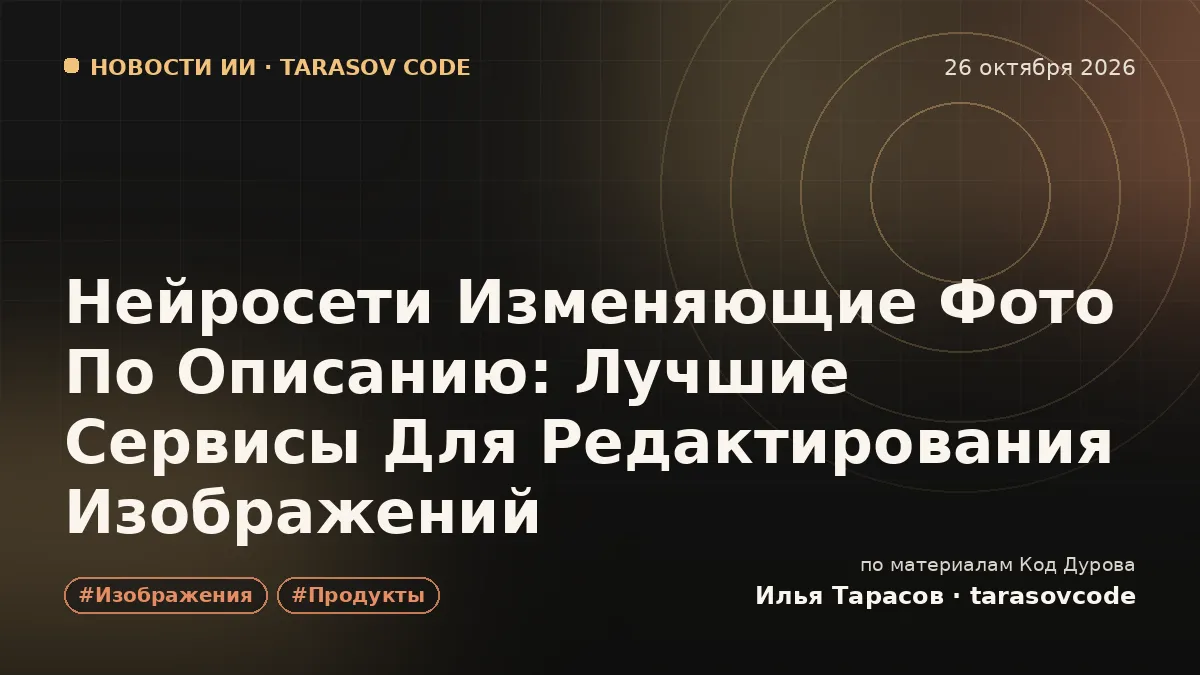 Нейросети Изменяющие Фото По Описанию: Лучшие Сервисы Для Редактирования Изображений