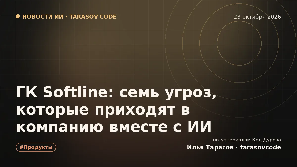 ГК Softline: семь угроз, которые приходят в компанию вместе с ИИ