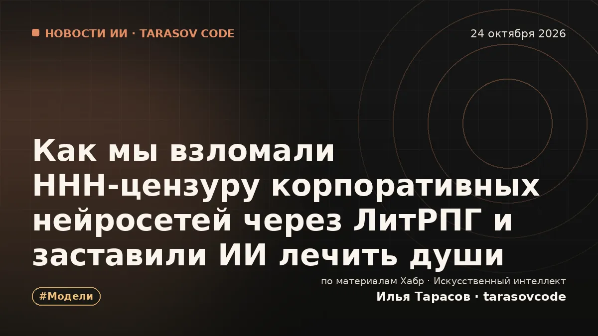 Как мы взломали HHH-цензуру корпоративных нейросетей через ЛитРПГ и заставили ИИ лечить души