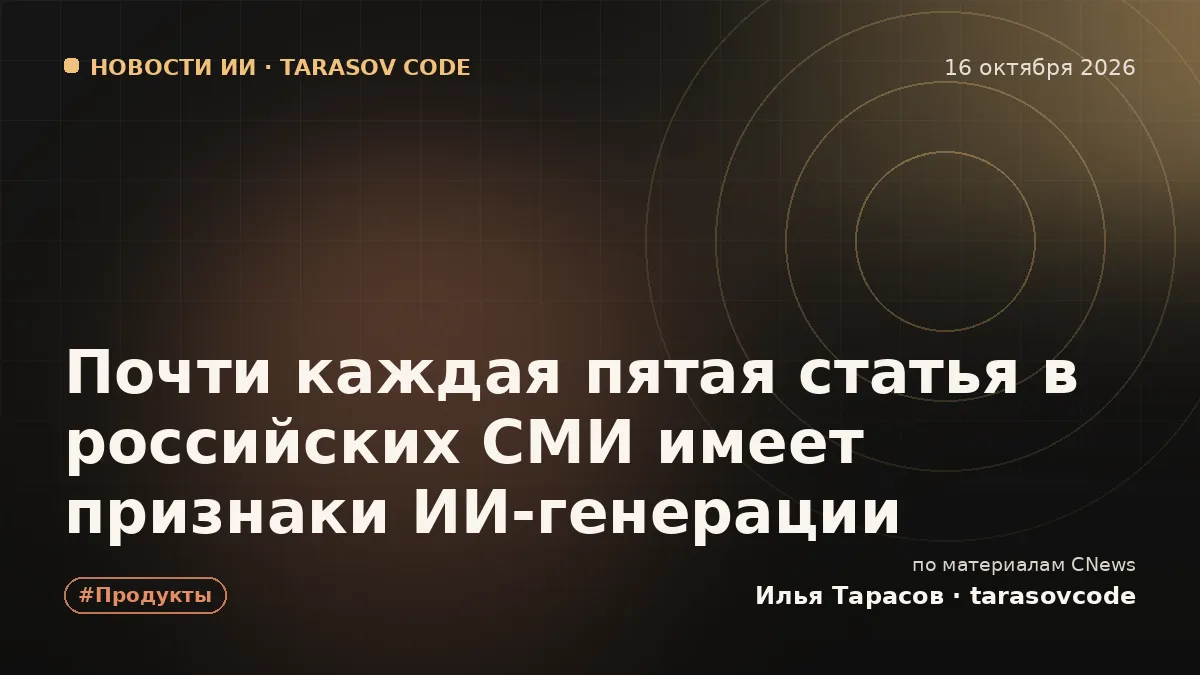 Почти каждая пятая статья в российских СМИ имеет признаки ИИ-генерации