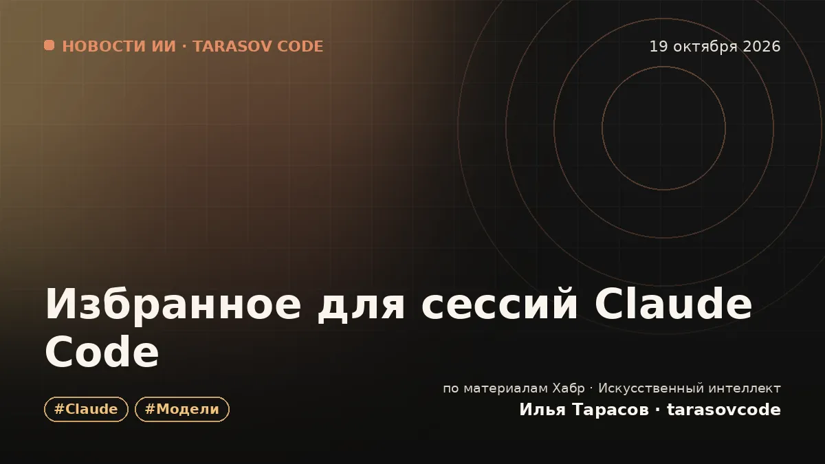 Избранное для сессий Claude Code