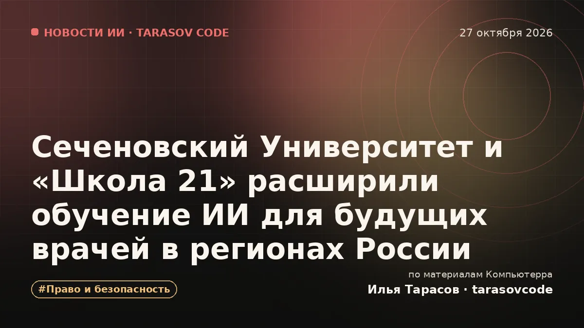 Сеченовский Университет и «Школа 21» расширили обучение ИИ для будущих врачей в регионах России