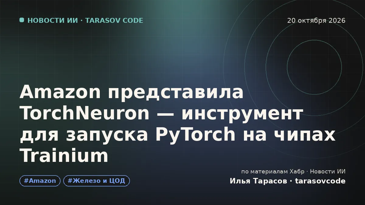 Amazon представила TorchNeuron — инструмент для запуска PyTorch на чипах Trainium