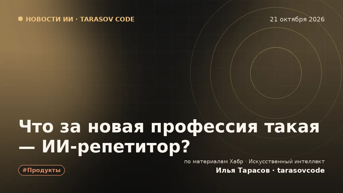 Что за новая профессия такая — ИИ-репетитор?