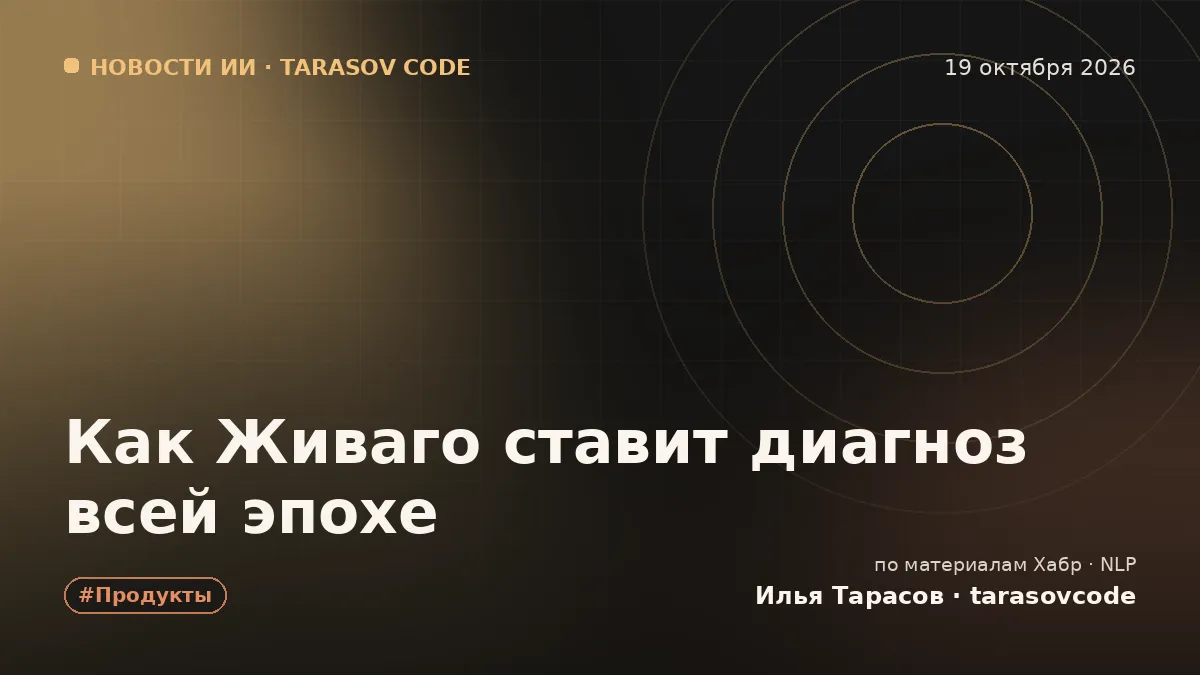 Как Живаго ставит диагноз всей эпохе