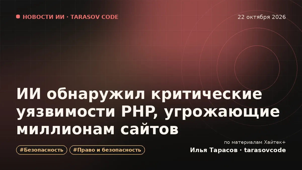 ИИ обнаружил критические уязвимости PHP, угрожающие миллионам сайтов