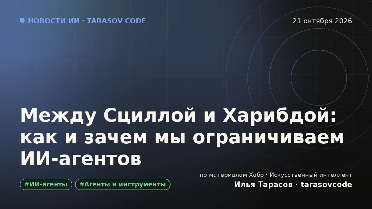 Между Сциллой и Харибдой: как и зачем мы ограничиваем ИИ-агентов
