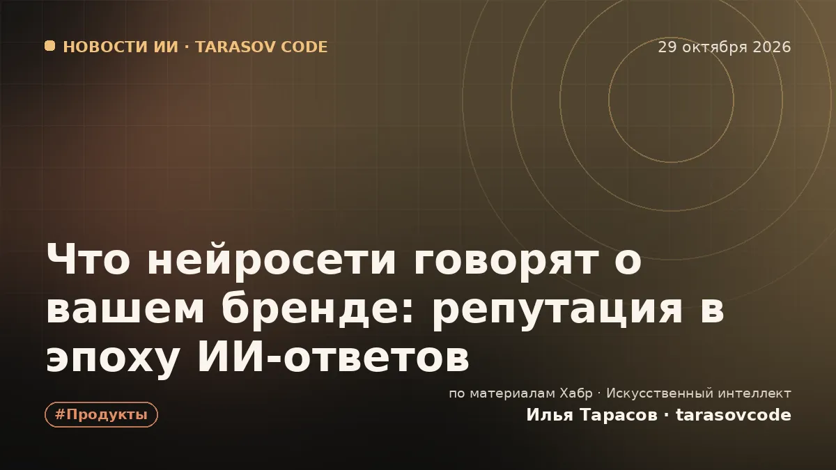 Что нейросети говорят о вашем бренде: репутация в эпоху ИИ-ответов