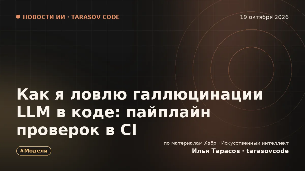 Как я ловлю галлюцинации LLM в коде: пайплайн проверок в CI