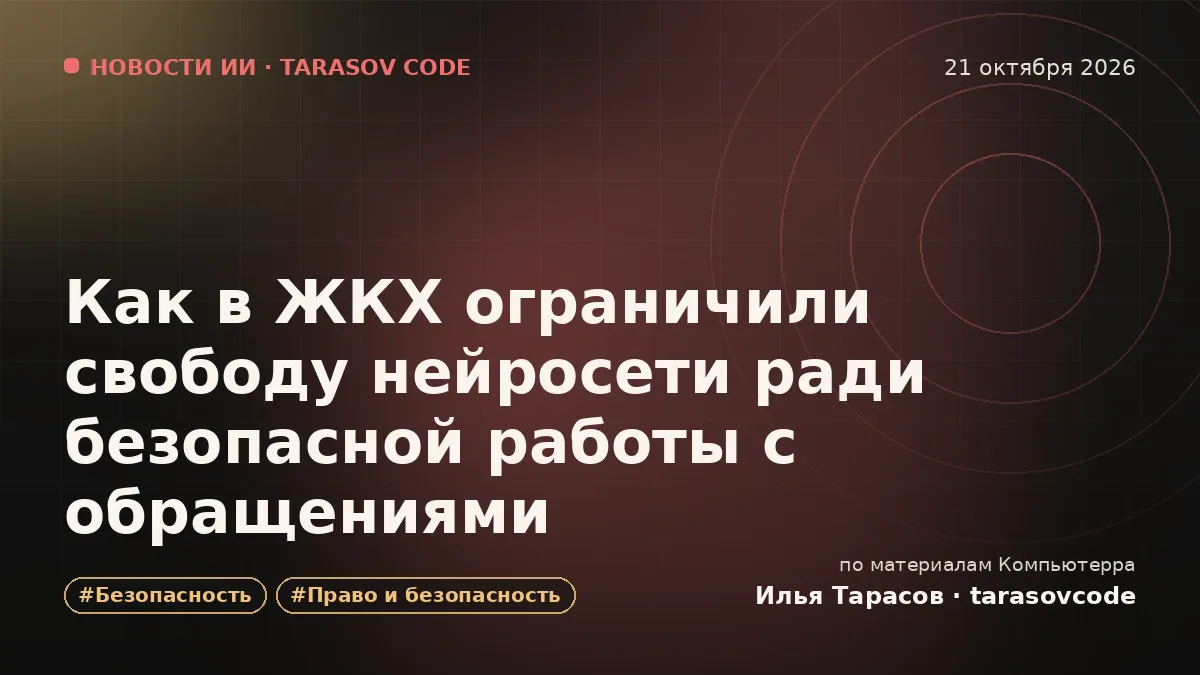 Как в ЖКХ ограничили свободу нейросети ради безопасной работы с обращениями