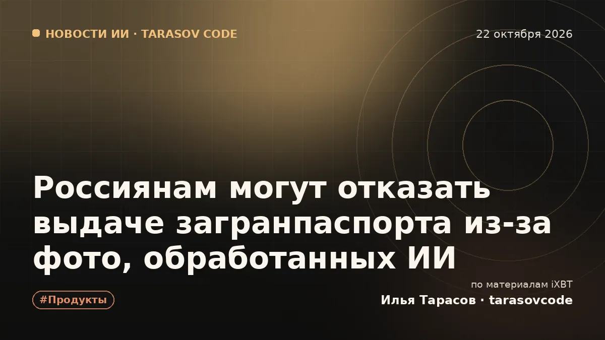 Россиянам могут отказать выдаче загранпаспорта из-за фото, обработанных ИИ