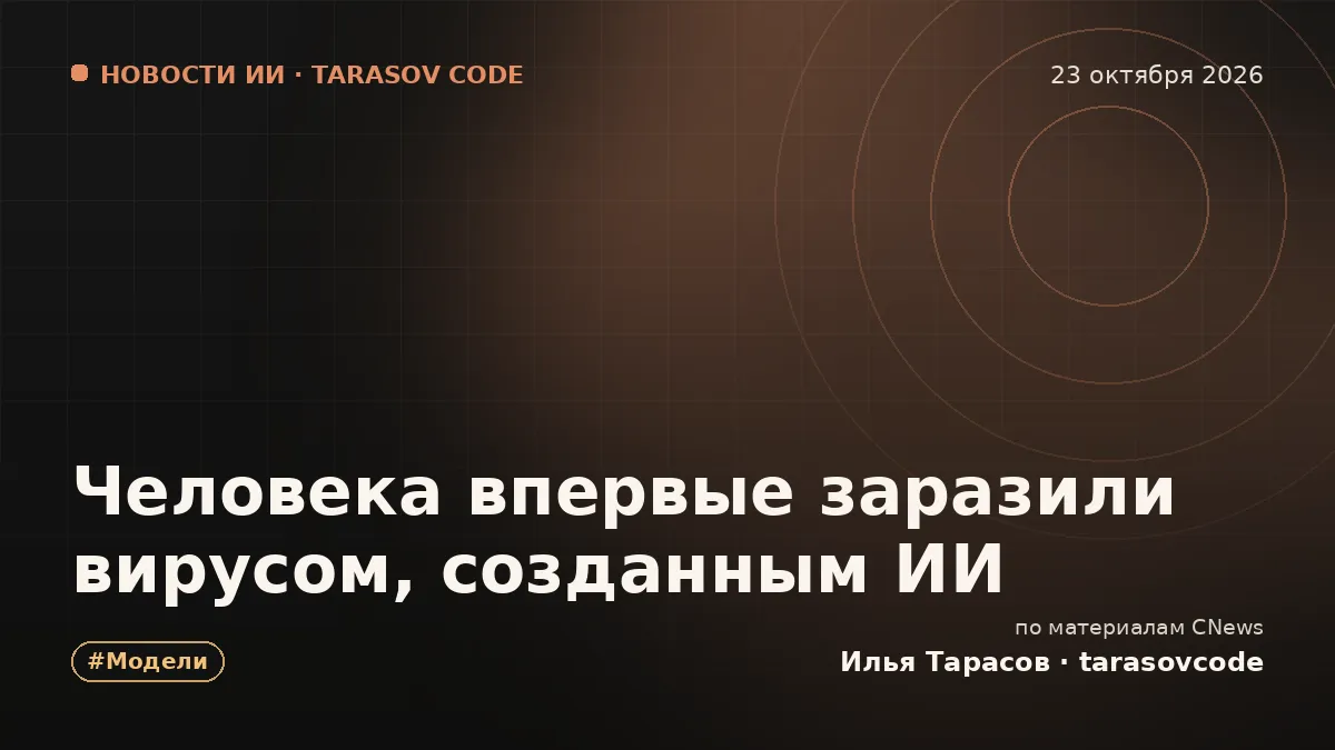 Человека впервые заразили вирусом, созданным ИИ